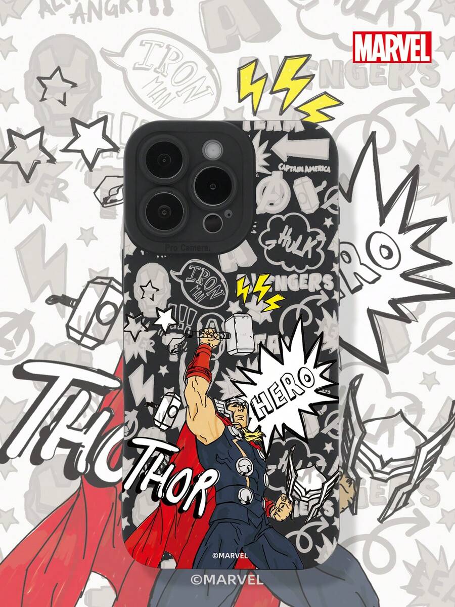 Marvel Funda de teléfono oficial con diseño de Marvel, antideslizante, a prueba de golpes y arañazos, compatible con iPhone 17, 17 Pro, 17 Pro Max, 11, 12, 13, 14, 15, 16 Pro, 16 Pro Max, 14 Plus, 15 Plus, 16 Plus, XR, XS Max