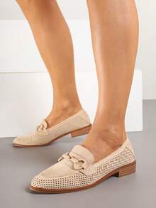 Mocasines calados con suela - Beis - Ver 2