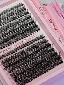 30D/40D 热熔蓬松自然 3D 分段柔软假睫毛 睫毛簇套装、睫毛、假睫毛 - 黑色 - 查看 13