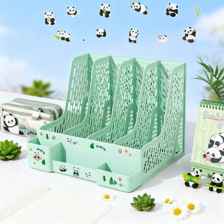 Multi-Layer Desk File Organizer Rack, High Capacity Document Storage ...