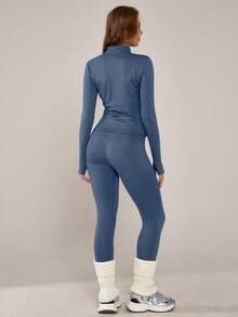 NcmRyu 1 套女士时尚弹力跑步、舞蹈、健身、瑜伽收腹运动服