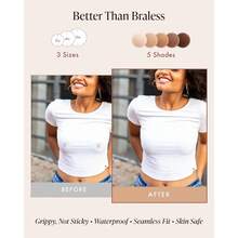 1 Pairs Nipple CoversGrippy Not Sticky Nipple Covers - Cakes Reusable Non Adhesive Nipple Pasties For Women - Silicone Bra Inserts - Creme - View 9