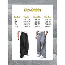 Men's Baggy Sweatpants Wide Leg With Elastic Drawstring Waist, Casual Loose Lounge Joggers With Deep Pockets Fleece Comfort{"Color_name":"Grey","Size_name":"Large"} - 灰色 - 查看 8
