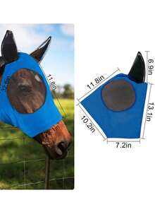 1 件透气马蝇面罩，防蚊蝇面罩骑马用品