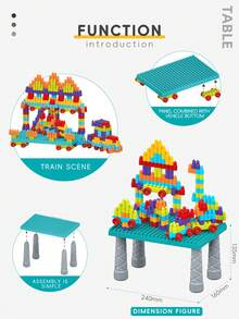 202/289/856 piezas Juego de bloques de construcción, Bloques de bala DIY, Juego de mesa de bloques de construcción, Rompecabezas de ensamblaje, Juguetes educativos, Para niños y niñas de 3+ años - Multicolor - Ver 10