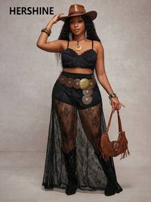 Hershine Cinto estilo cowboy ocidental boho punk, acessório da moda, cinto feminino marrom com fivela dupla redonda, cinto decorativo boêmio, adequado para o dia a dia, looks casuais, festas, férias, jantares, bailes, festivais, também ótimo como presente para amigos, familiares, mães, namoradas, aniversários, Dia dos Namorados, Dia das Mães - Castanho - Ver 8