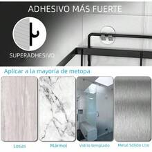 - Organizador De Ducha De Esquina, Paquete De 3 Organizador De Ducha Negro Mate Con Adhesivo De Succin Y 12 Ganchos, Organizador De Ducha De Acero Inoxidable Resistente a La Oxidacin - borde recto - Ver 5