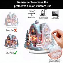 1/3/10 chiếc Vòng đu quay Giáng sinh Nhà tuyết Bàn ăn Trung tâm vui nhộn Đa chức năng 2D Acrylic Mảng bám Trang trí Nhà Ký túc xá Văn phòng Mùa đông Giáng sinh - Nhiều màu - Xem 7
