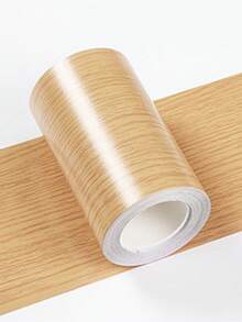 1pc 10m/393inch Realistic Wood Grain Textured Adhesive Tape, Waterproof Repair Sticker For Floor, Furniture, Baseboard, Doorframe, Window Sill