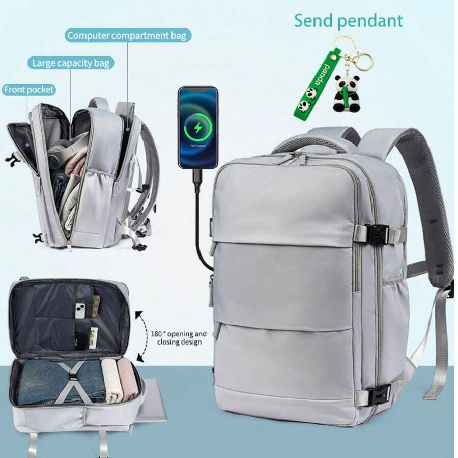 45x30x20cm Large Capacity Multi-Function Travel Backpack, Airline Approved Size, Fits Laptop, Outdoor Travel Cabin Backpack Travel Bag Luggage Bag For Travel For Business For Vacation Holiday Portable Multifunction Travel Duffel Bag Unisex Weekender Bags