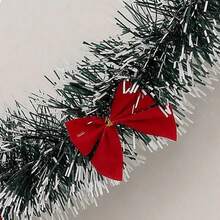 2M Guirnalda navideña para decoración de hogar, fiesta, pared, puerta, árbol de Navidad, con tiras de oropel y lazos - Multicolor - Ver 8