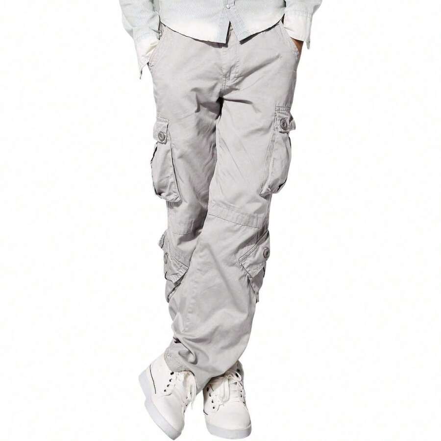 Men's Cargo Pants - 6053 Silver Gray - View 1