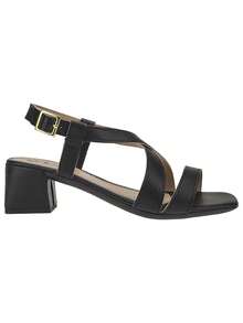 Women's Sandals Shoes Naty Modern Social Elegant Medium Block Heel Party Spring Summer - Negro-FORMA GRANDE - Ver 4