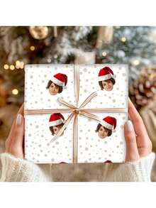 Personalised Funny Face Photo Wrapping Paper, Customised Face Gift Wrap, Multiple Colors, Birthday Wrapping Paper, Anniversary, Your Photo Wrapping Roll - Multicolor - View 12