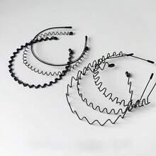 Simple Black Invisible Wave Hairband, Non-Slip Hair Clip, Headband For Washing Face, Hair Styling