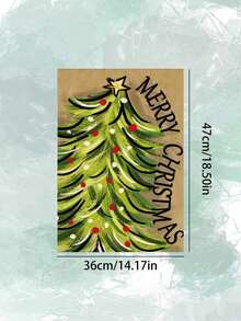 1pc Welcome Winter Coming, Welcome Christmas Double Garden Flag, Durable Polyester, Festive Christmas Tree Design, Suitable For Outdoor Festive Decoration - View 11