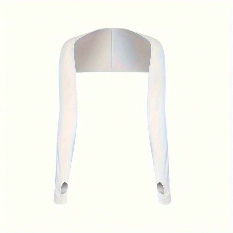 Cooling UV Arm Sleeves For Women - Ice Sun Protection Cover, Breathable For Running, Cycling, Fishing | Multiple Colors - 白色 - 查看 1