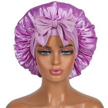 Women's Bonnet: Solid Color Adjustable Tie Style, Fashionable Silky Satin Cap For Casual Hair Protection And Non-Slip Sleep Wear