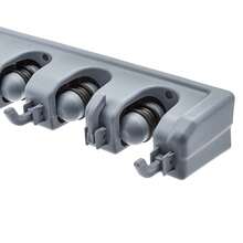 Organizador de Pared Rectangular para Herramientas (Gris, 43 x 8.5 x 6 cm) - Porta Mopa y Escoba con Ganchos y Ranuras, Organizador de Hogar para Garaje/Jardín/Lavandería/Cocina, Portaherramientas de Pared, Porta Mopa para Pared, Porta Escoba con Ganchos, Organizador de Garaje en Pared, Portaherramientas Gris, Porta Mopa y Escoba para Hogar, Organizador de Jardinero en Pared, Portaherramientas con Ranuras, Porta Mopa para Lavandería, Porta Escoba para Cocina, Organizador de Pared para Herramientas, Portaherramientas Rectangular, Organizador de Hogar Gris con Ganchos - Gris - Ver 4