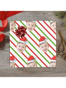 Personalised Funny Face Photo Wrapping Paper, Customised Face Gift Wrap, Multiple Colors, Birthday Wrapping Paper, Anniversary, Your Photo Wrapping Roll - Multicolor - View 5
