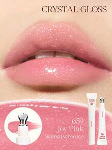 JOOCYEE Happy Me Day Crystal Gloss 659 Joy Pink 限量版生日庆典系列口红、唇彩、润唇膏、镜面效果、保湿、滋养、送礼、日常使用 - 659 Joy Pink - 查看 2