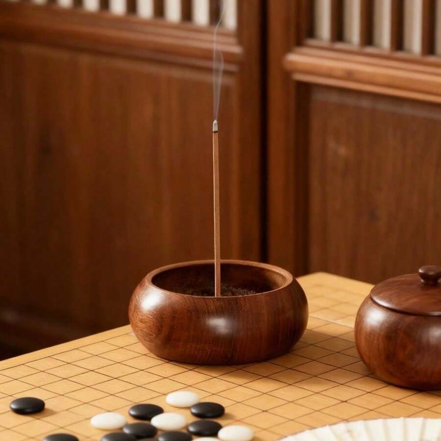 Wooden Incense Burner Space-Saving Incense Stick Holder For Small Spaces, Perfect For Apartments And Desks To Enjoy Aromatherapy Anywhere Cultivate A Relaxing Mood - 1 件/ 玫瑰木 - 查看 1