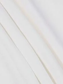 Camiseta de mujer de manga corta con cuello redondo, estampado de lazo dorado con perlas y rhinestones, para salidas casuales y uso diario - Blanco - Ver 4