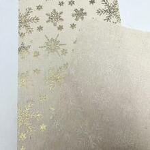 1 pieza Camino de mesa rectangular de 270cm*28cm de algodón con estampado de ciervo y copos de nieve en lámina dorada, decoración navideña y de fiesta