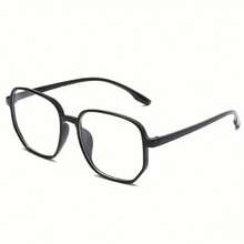 1 Piece Large Square Frame Glasses Oversized PC Frame Non-Prescription Computer Goggles Simple Round Hexagonal Compatible Full Frame Durable Daily Wear Office Digital Screens Reading Suitable For Men Women Mothers Day Accessories 2026 Best Mom Gift For Mom Sentimental Heartfelt Unique Gift For Grandma Mommy Mum Thank You Mom Surprise Gift Mom Birthday Gift - Transparent Gray - View 6