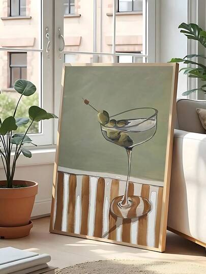 1 st vintage Martini Cocktail Oliver Poster Mitten av århundradet Ljusgrön Brun Randig Canvas Väggkonst, Ta En Drink Eller Don't But Do Poster Cocktailglas Citat Canvas Väggkonst, Sovrumsinredning, Vardagsrumsinredning, Kontorsinredning, Köksinredning, Väggkonst, Väggdekoration, Heminredning, Rumsinredning, Canvas Väggkonst, Posters, Väggkonst Med Ram, Valfri Ram ﻿ ﻿
