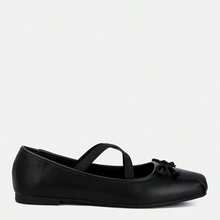 Leina Faux Leather Ballet Flats - Black - View 1