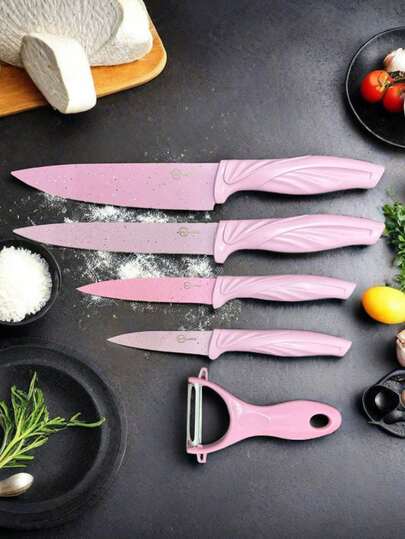 Conjunto De Facas Com Utensílios De Cozinha Profissionais De Aço Inoxidável De 5 Peças