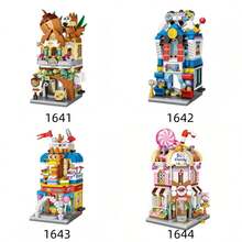 Juguetes de bloques de construcción de vista de calle en miniatura, tienda de aguas termales, tienda de ropa, tienda de fideos ramen, tienda de matcha, el mejor regalo para cumpleaños, hermosos adornos de escritorio, decoración para el hogar