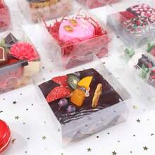 50PCS 3X3X1 Inch Boxes Cookies, Soap, Chocolate Truffles, Donuts, Macarons, Chocolate - Covered Cherries, Bakery Items, Brownies - 20 + 4x4x2 英寸 - 查看 6