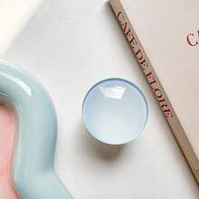 1 pezzo Supporto per telefono in cristallo e vetro, stile coreano Ins, supporto per telefono a sfera di vetro rotondo, adesivo espandibile, supporto da tavolo per guardare video