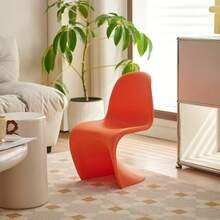 Nueva silla infantil Pan Dong, silla de comedor nórdica para el hogar, la última silla infantil creativa, silla de plástico famosa en internet de diseñador, silla de negociación, taburete de maquillaje, silla de ocio en forma de S creativa, silla de ocio moderna nórdica famosa en internet de belleza, silla de negociación