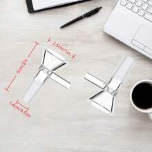 6 PCS 14mm For Home Kitchen Heat-Resistant Borosilicate Glass Funnel And Cleaning Brush, Mini Bowl Piece With Handle,Kitchen Essentials Funnel Set, Multi-Size For Oil, Wine, And Kitchen Organization, Splatter Proof, Easy Storage For Kitchen Organization