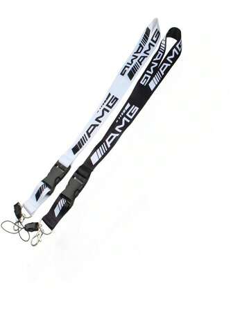 汽车钥匙挂绳 ID 夹手机颈带汽车钥匙扣适用于奔驰 AMG C E S ML GLK GLE GLS GLC SLK W177 W176