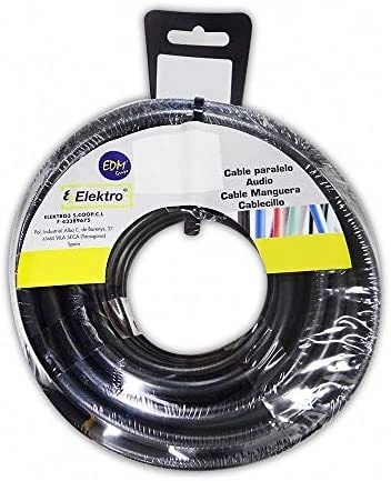  EDM Acryl-Schlauchtrommel 3 x 1,5 mm, 1000 V, Schwarz, 10 m