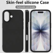 液体硅胶防指纹防震手机壳适用于三星 S10/S20/S21/S22/S23/S24/S25、Galaxy A55 5G、A35/A15/S24U、Honor 400/Pro Lite、P20/P30/P40/P50/P60/P70/P80 - 黑色 - 查看 6