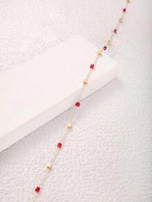 Collar decorativo cuadrado Imoli - Rojo - Ver 5