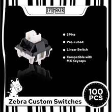 EPOMAKER Zebra 40gf Linear MechanicalSwitches, 5-Pin Pre Lubed Creamy Switch, 100 PCS, With POM Stem, 21mm Spring, Compatible With MX Keycaps For Gaming Keyboard - 1 - View 4