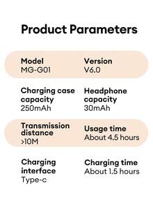 HYUNDAI MGALL MG-G01 New Minimalist Bluetooth Earphones, Bluetooth 6.0 HiFi High-Quality Sound, Long Battery Life, Clear Calls, Low Latency For Gaming & Music, Wireless Earbuds Compatible With Smartphones & Computers - Multicolor - View 9