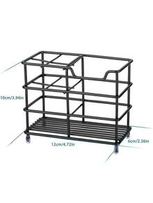 Toothbrush Holder For Bathrooms, Stainless Steel Bathroom Black Toothbrush And Toothpaste Holder