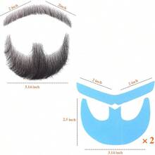 Fake Beard Fake Mustache Human Hair Full Hand Tied Lace Facial Hair Black Goatee Beard Festival Costume Beard Parties Cosplay - Estilo1 - Ver 4