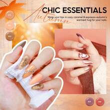 coscelia 30PCS Soak Off Gel Nail Polish Set, Red Brown Autumn Glitter Nail Gel Polish Semi Permanent, Long Lasting For Women DIY Nail Salon Gift