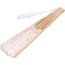 Abanico Plegable de Encaje con Huesos de bambú, Estilo Vintage, Portátil y Liviano, para Decoración de Ropa de Alto Rendimiento - Blanco - Ver 12