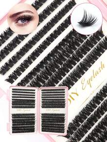 640 Clusters 32 Rows Cluster Lashes, D Curl Lashes Clusters,8-16mm, Eyelashes Cluster, False Eyelashes, 3D Lashes, Individual Eyelashes, Natural Looking & Lightweight Lashes, Lashes Extension, Easy Makeup Eyelashes , DIY Segment Eyelashes,Thick & Dramatic Lashes, Segment Lashes