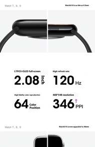 Xiaomi Smart Watch WATCH S4 Sport, Black/Silver, Fitness Tracker - Black - View 3