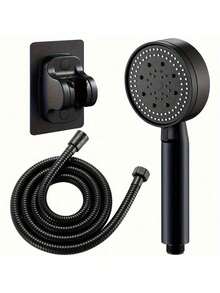 1 peça/3 peças Conjunto de Chuveiro de Alta Pressão com Mangueira e Suporte, Combo de Chuveiro de Chuva de Alta Pressão, Chuveiro Manual Economizador de Água, 6 L/min para Pele e Cabelo Secos, Acessórios de Banheiro, Experiência de Banho, Adequado para Casa, Hotel, Trailer